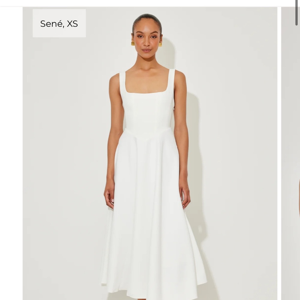 The Ultimate Muse High Waist Square Neck Midi Dress